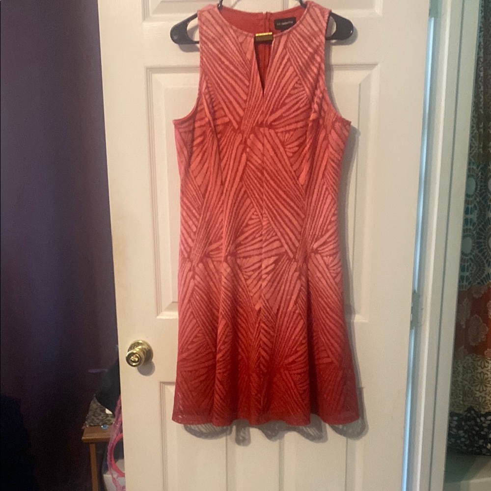 Liz Claiborne Red Geometric Mini Dress